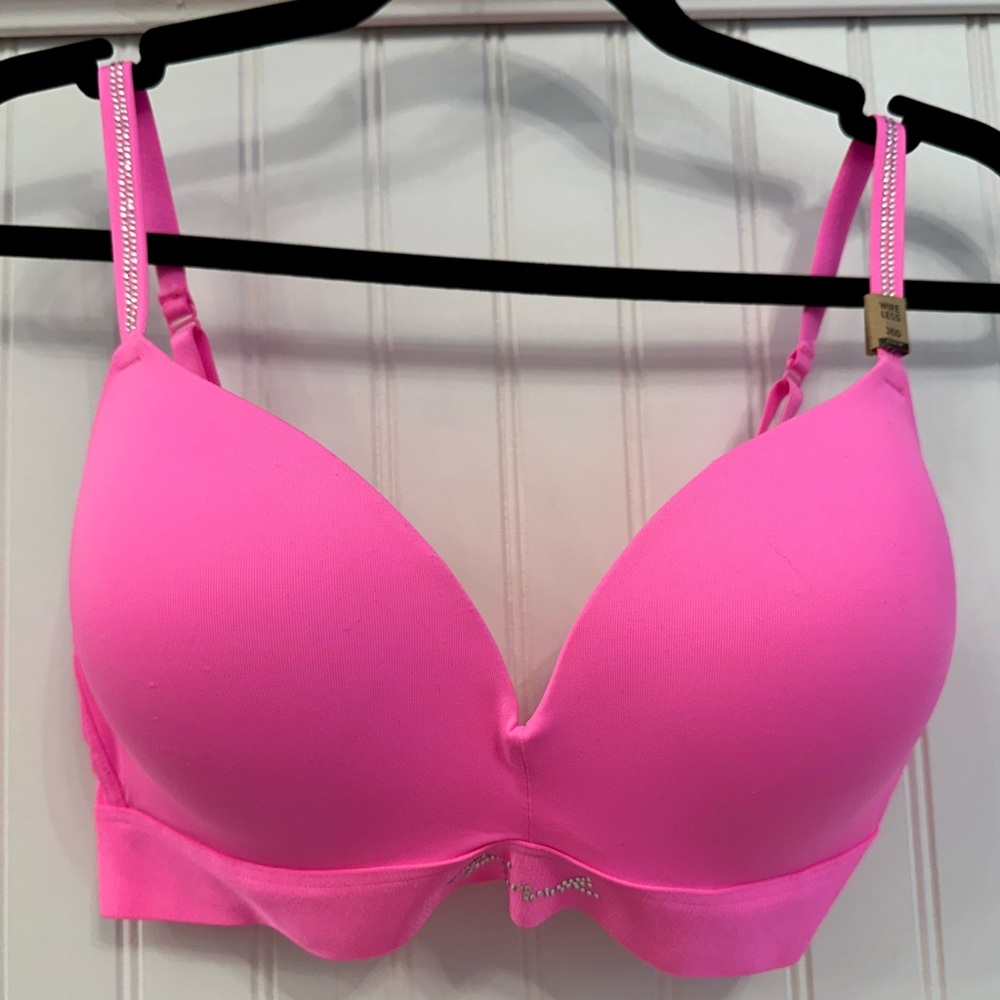 PINK  (Victoria’s Secret) Women's Pink Bra with Rhinestones 36D - NEW